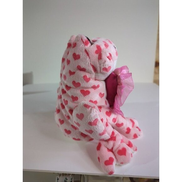 Plush pink heart frog with heart pillow. Hug me - Picture 5 of 5